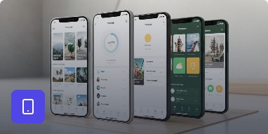 Mobile application screens